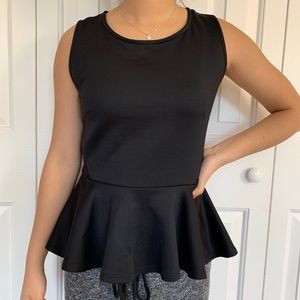 Sleeveless peplum top